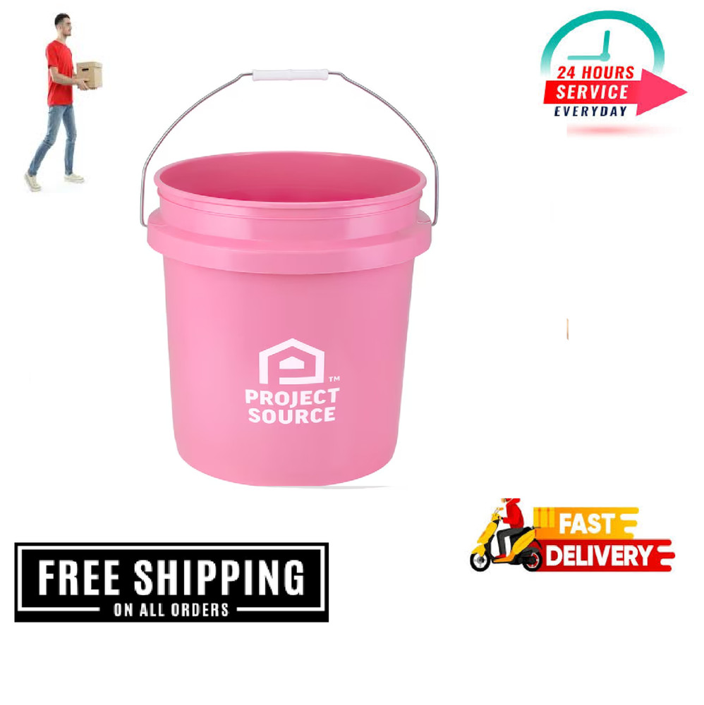 Project Source Pink 5-gallon Plastic General bucket