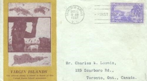 802 3c VIRGIN ISLANDS - Unknown #30 sent to Canada
