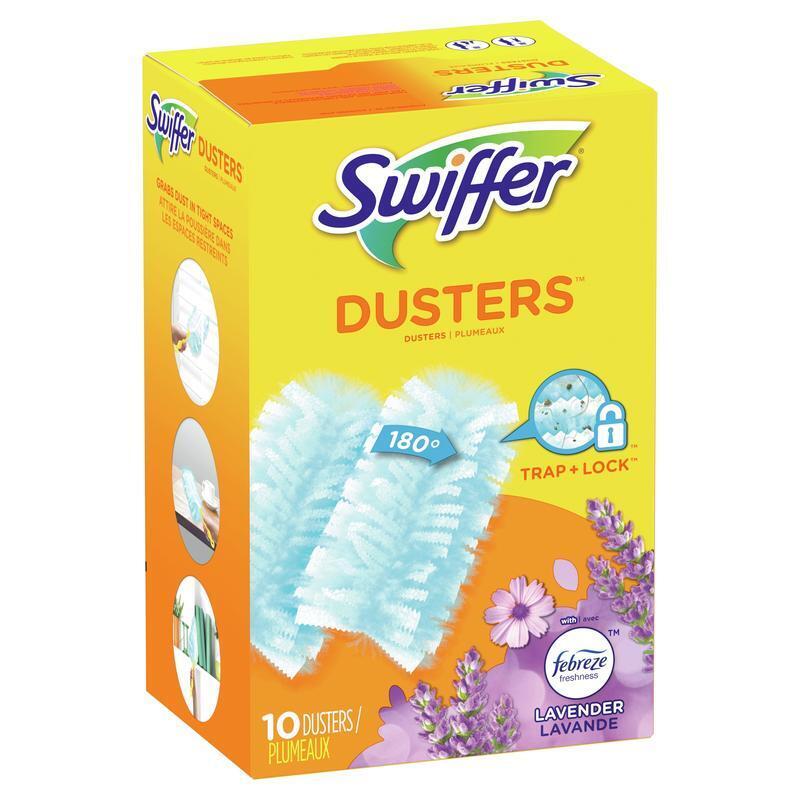 Feather Microfiber Duster Refills 10Ct Lavender Scent Trap Lock Dust Allergens