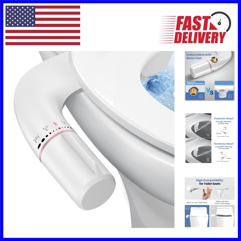 Compact Bidet Attachment for Ultimate Clean - Dual Nozzle & Space-Saving Design
