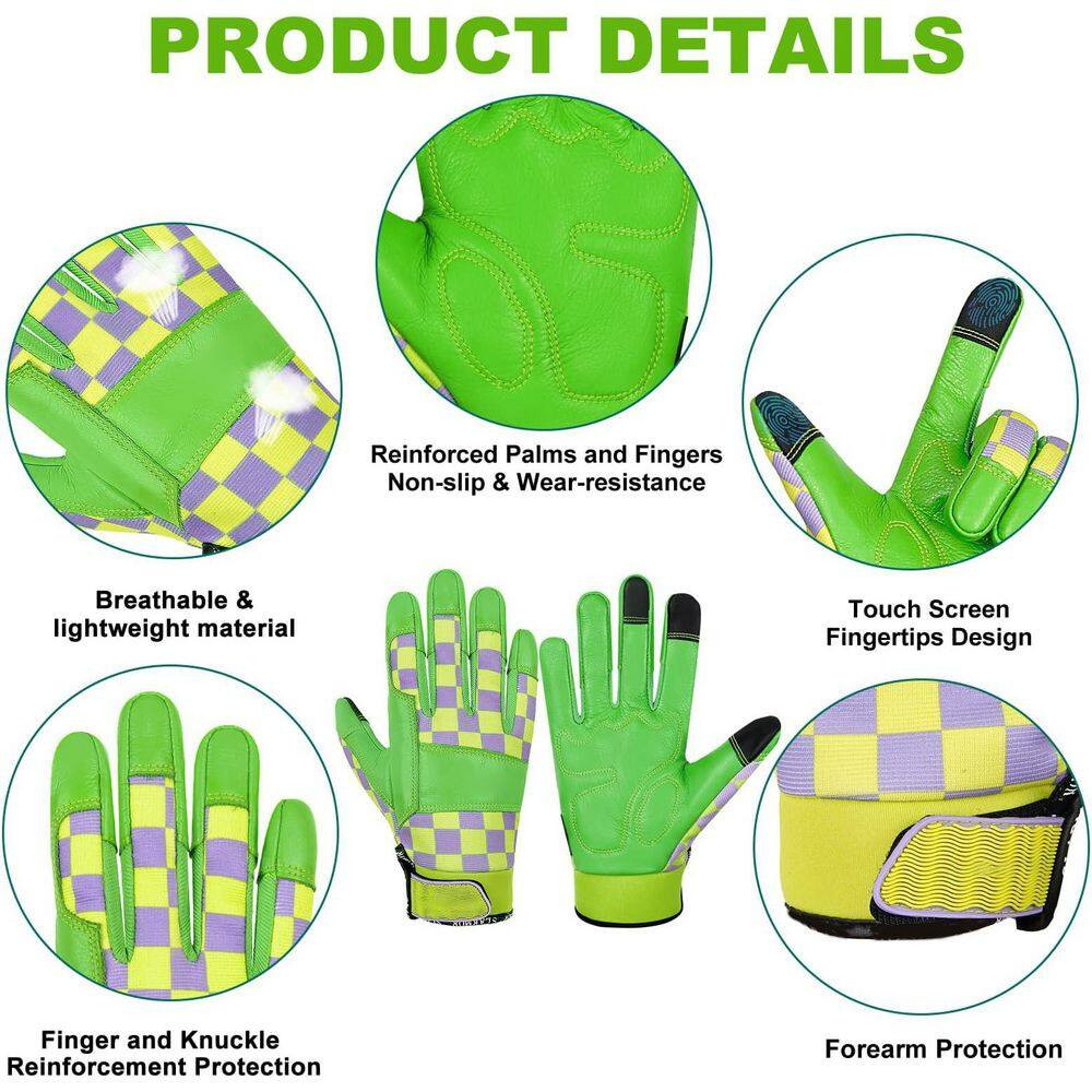 Microfiber Leather Gardening Gloves Thorn Proof Replacement for Weeding Digging