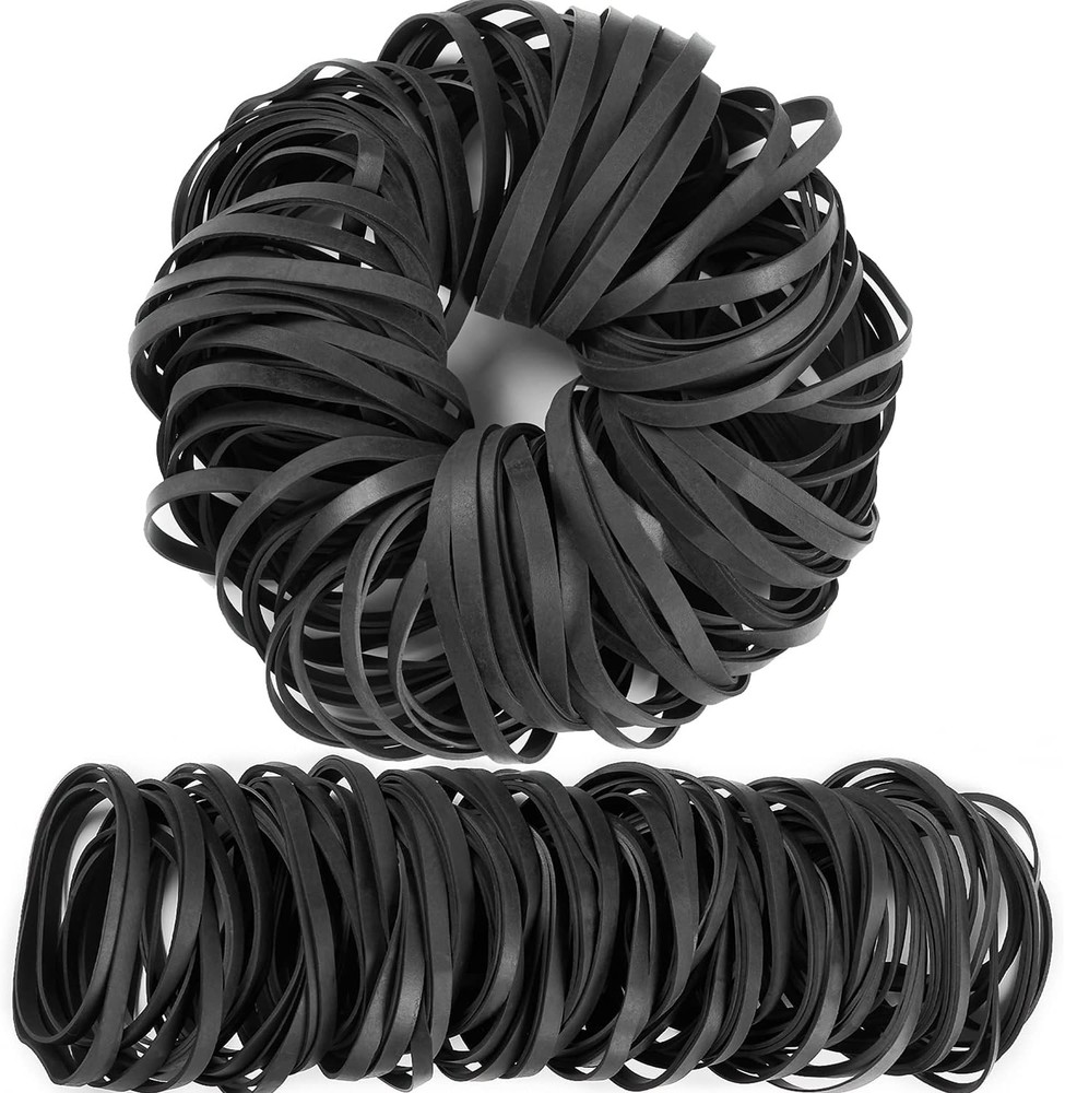Quality Black Rubber Bands - 0.5 lb High Elasticity for Various Tasks