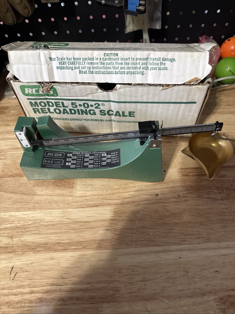 RCBS 502 Model 5-0-2 Reloading Scale Powder Scale w/Box