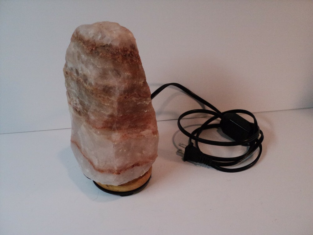 Salt Quartz Himalayan Healing Lamp Rock. Light has dimmer