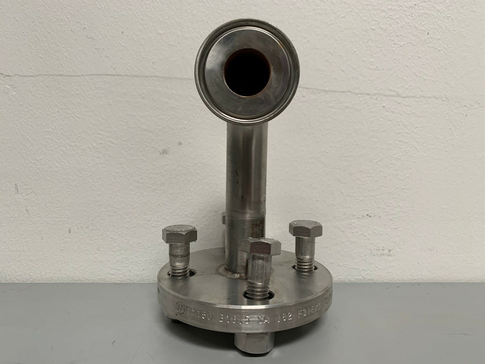 Stainless Steel 4 1/2" Flange w/ 1" Sanitary Fitting