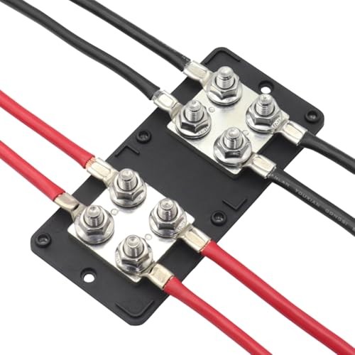 400A Bus Bar 12V | Power Distribution Block Busbar with 8 x 400A M10-Red&Black