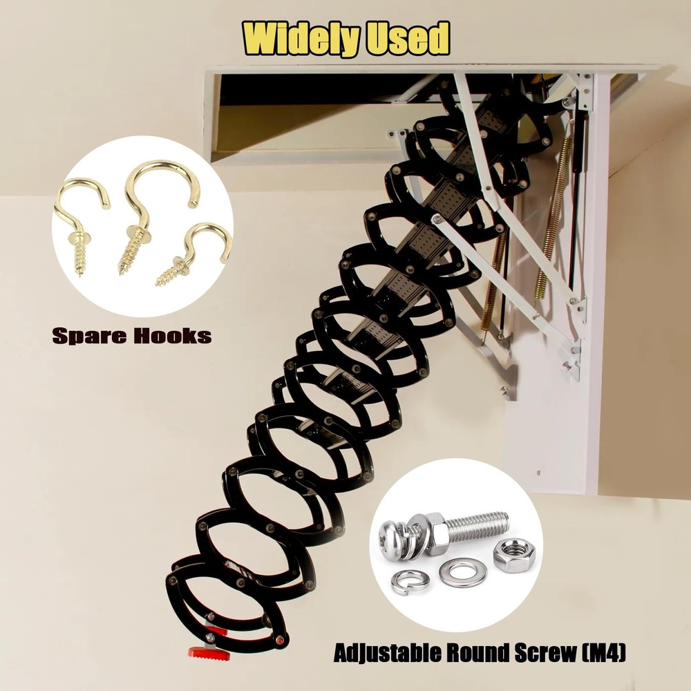 Ladder Pull Down System Kit Attic Pull System Hook Set Replacement For Cord Rope