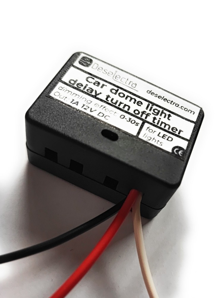 3A LED car dome interior light switch timer 1-30s 12V dimming effect negative