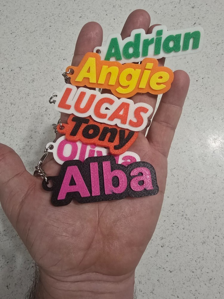 Personalized 3D Name Keychain, Name Tag, Bag Charm, Backpack Keychain.