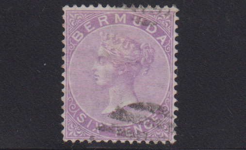 Bermuda Sc#5, SG#5 Crown and CC Watermark Used