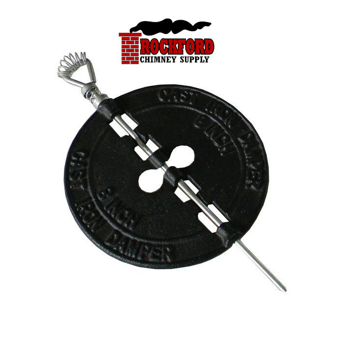 Cast Iron Stove Pipe Damper - Multiple Sizes Available