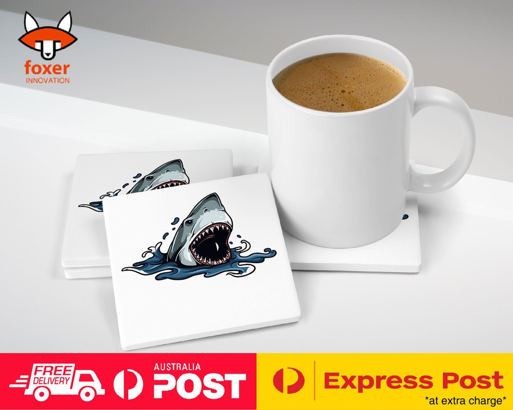 COASTER COFFEE DRINKING MAT|SHARK 2