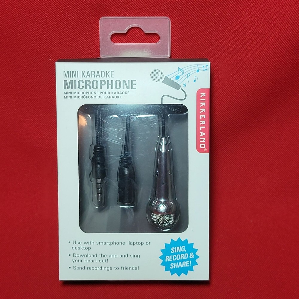 Kikkerland Mini Karaoke Microphone Sing Record & Share