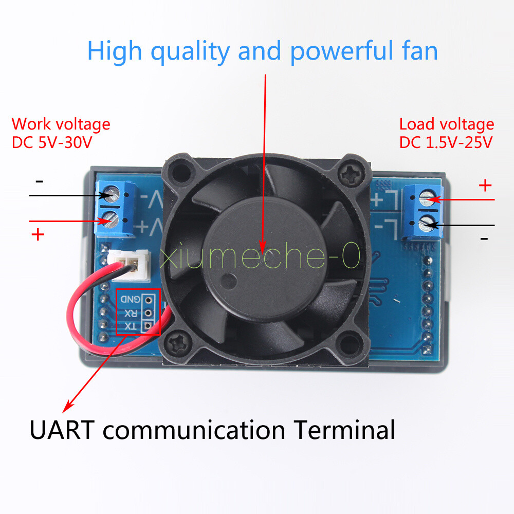 35W 5A Electronic Load Constant Current Module Battery Discharge Capacity Tester