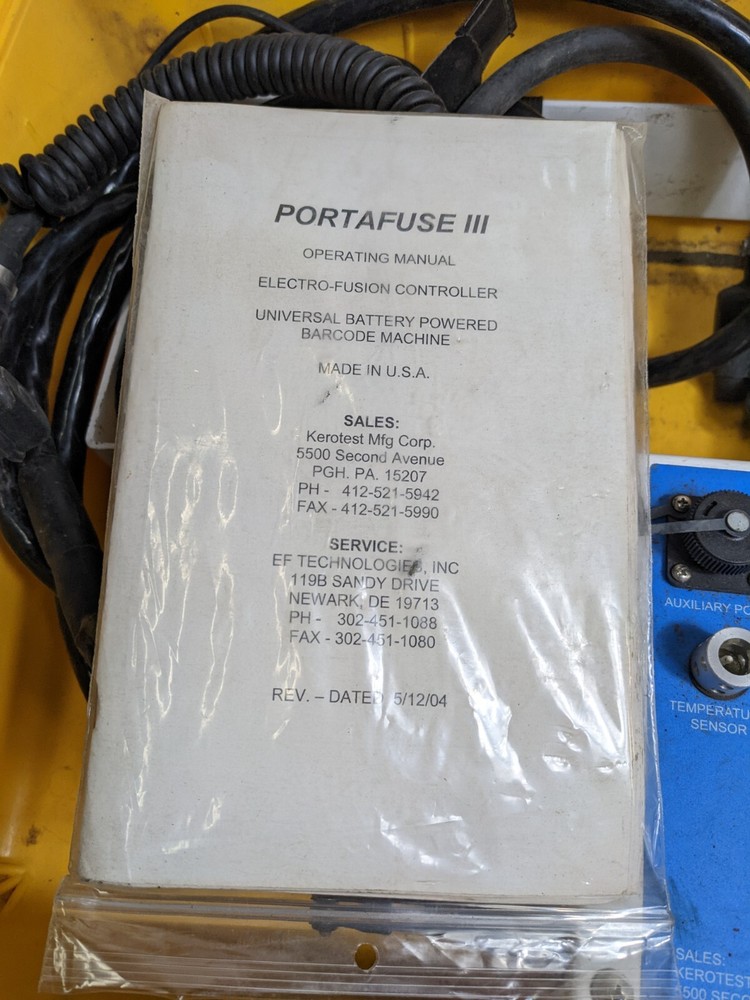 Kerotest Electro-fusion Controller Portafuse 3 / Portafuse III
