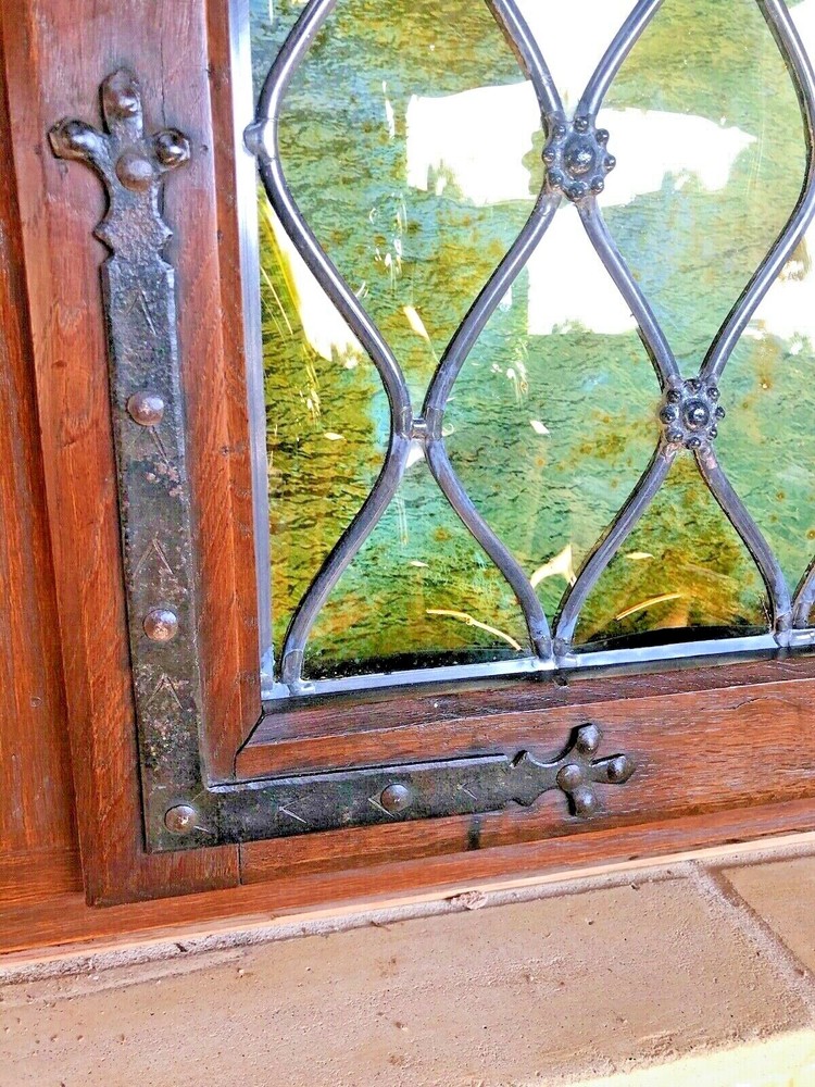16th Century oak wood frames (2) with hardware