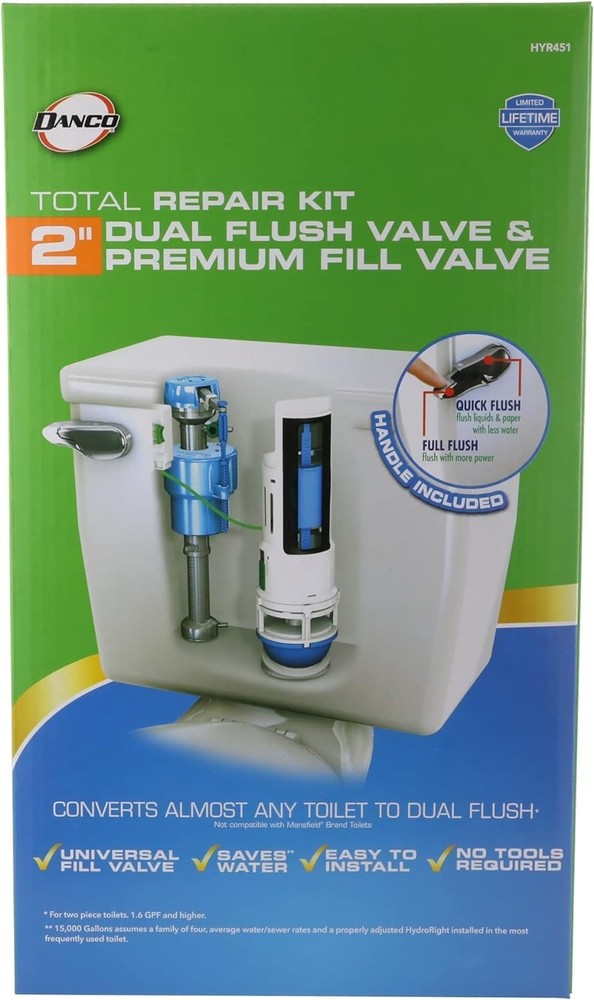 Danco HydroRight Dual Flush Converter Kit - Adjustable and Eco-Friendly Solution