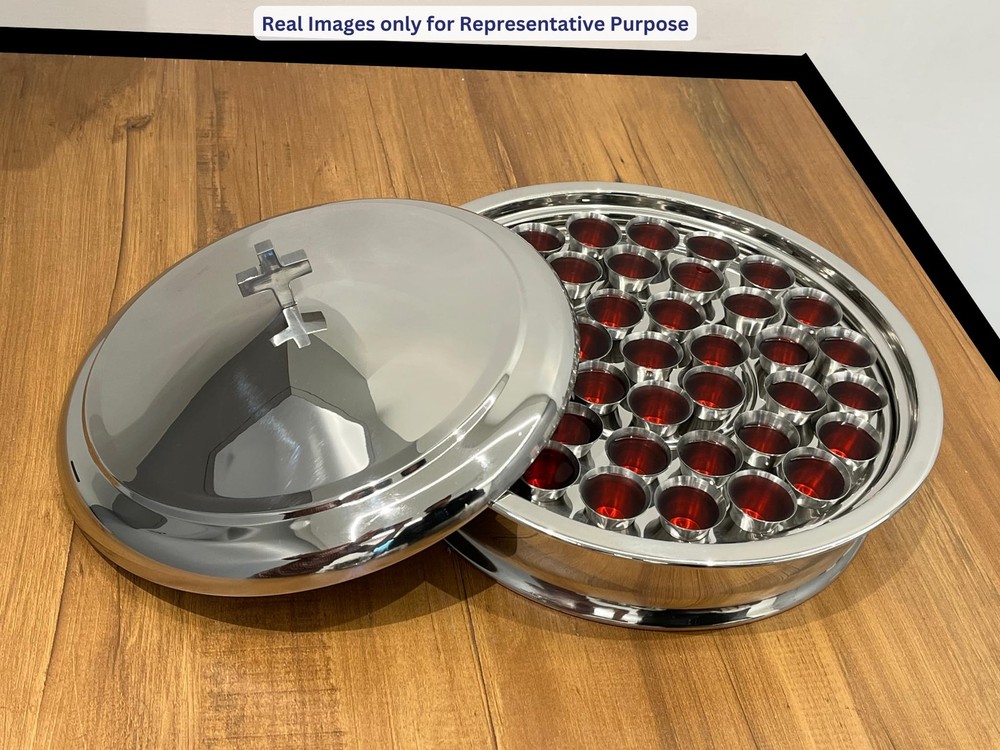 Mayur Exports Communion Ware | Holy Stackable 1 Shiny (Mirror) Finish