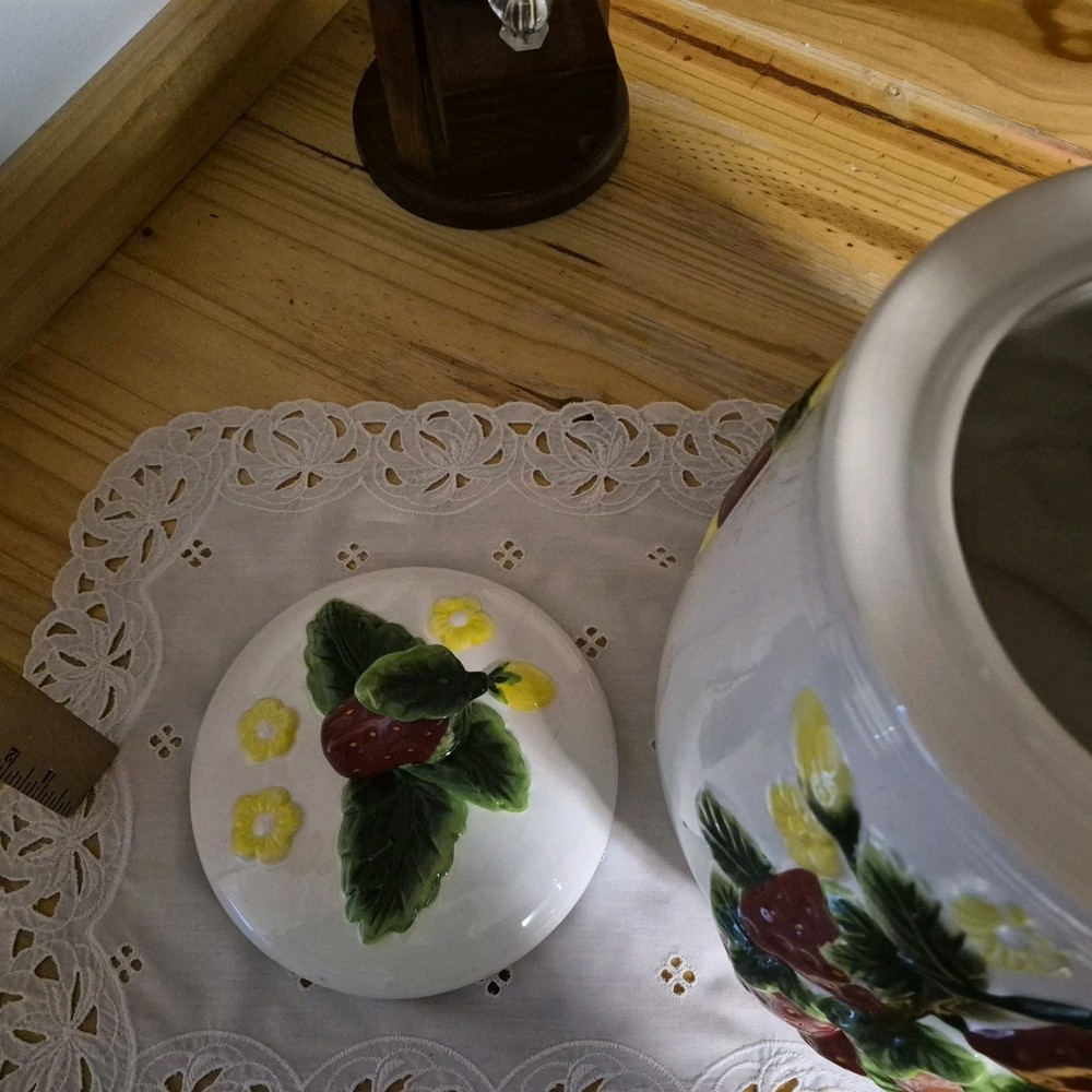 Tuscan Strawberries Ceramic Beverage Dispenser