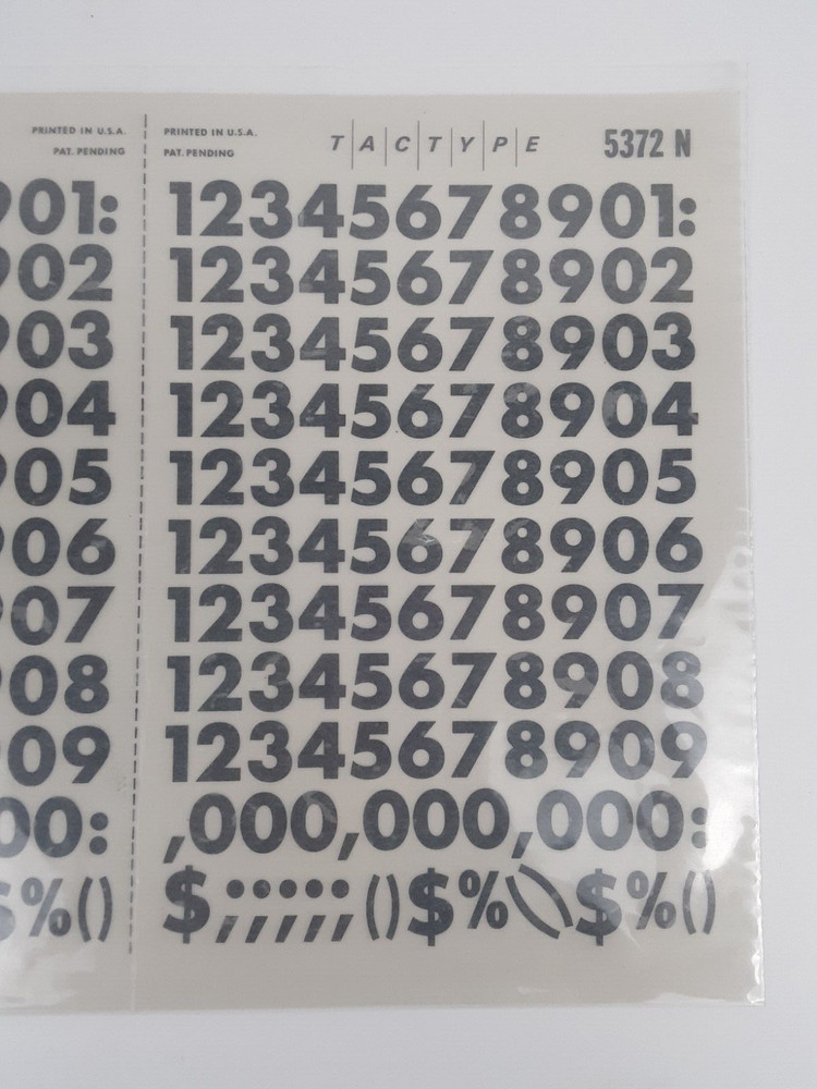 TACTYPE 5372N double Sheet Dry Transfer