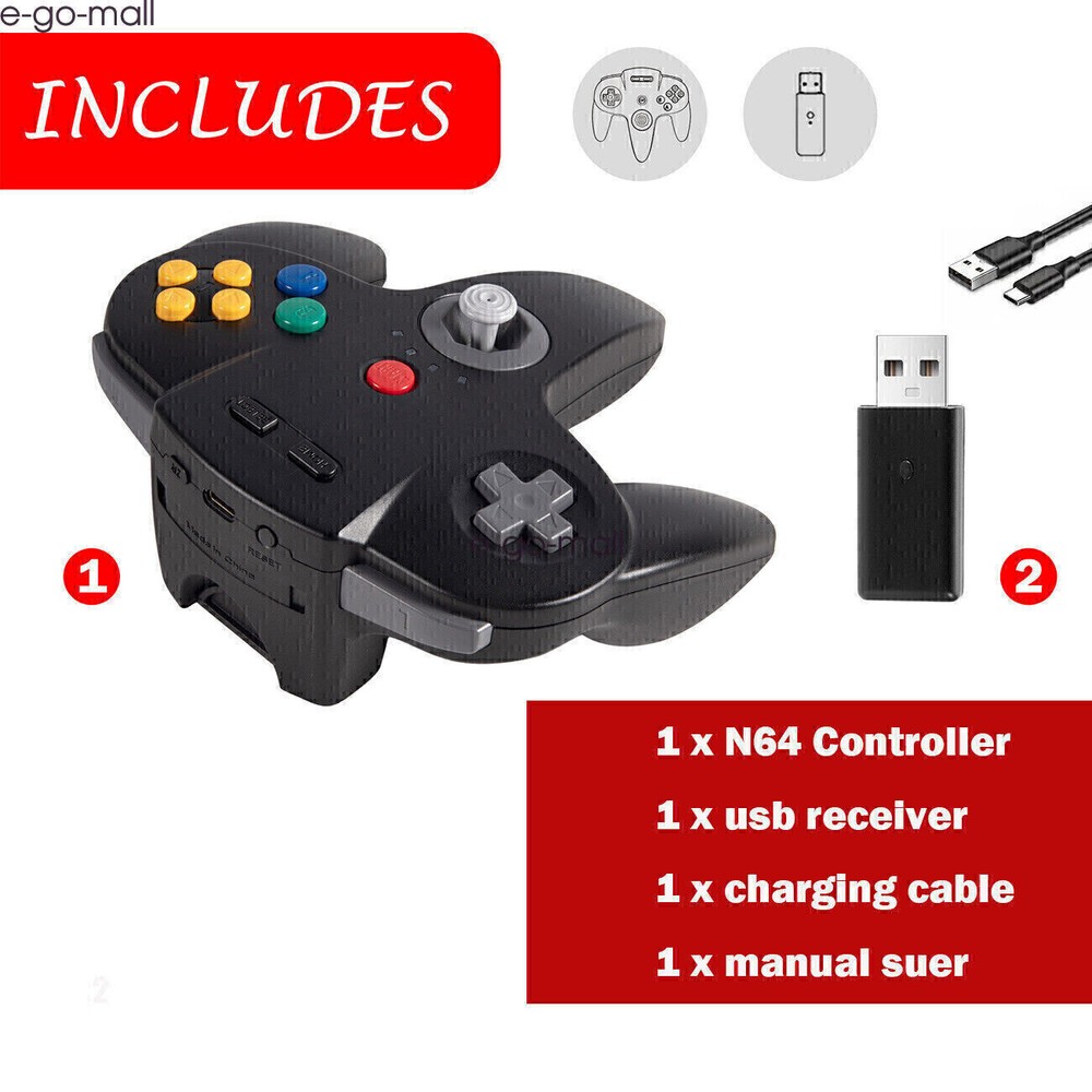 Wireless N64 Controller for Nintendo Switch Online Steam MAC Window Raspberry Pi