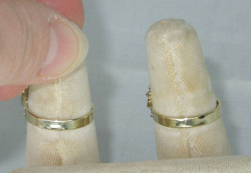 2 Ring Blanks Settings Cabochon Adjustable silver Plated Brass NEW 86V