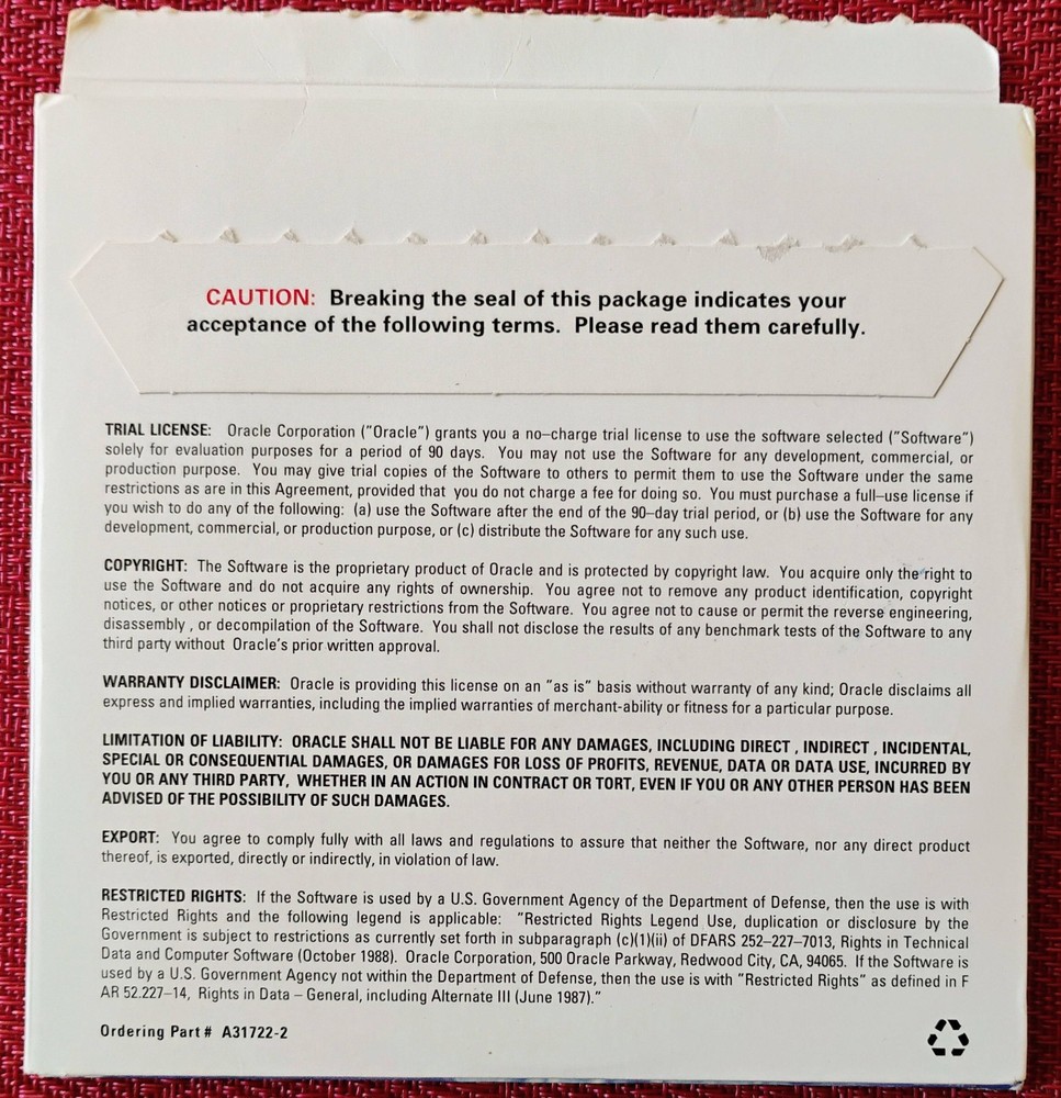 Oracle Workgroup 2000 Trial