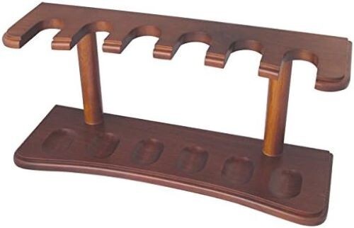 The Big Easy Pipe Accessories 6-Pipe Rack Walnut-P806, Walnut
