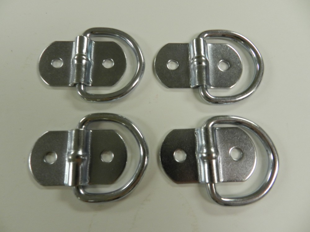 (4) D-Ring tie Down rings, 1/4" 1000# Rating Trailer, Truck ATV, Cargo, SR-10