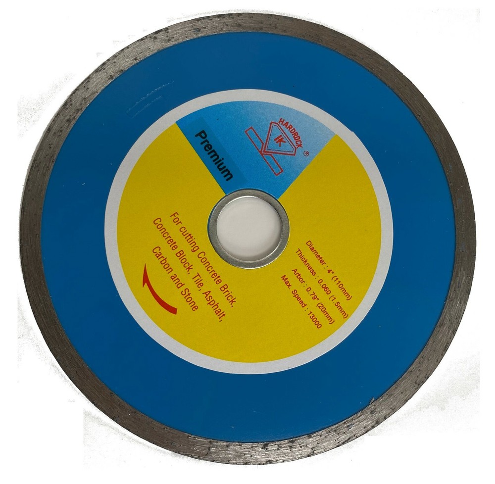 3 Pack 4" Diamond Tile Continuous Rim Saw Blade Cut Tile Stone Porcelain Brick