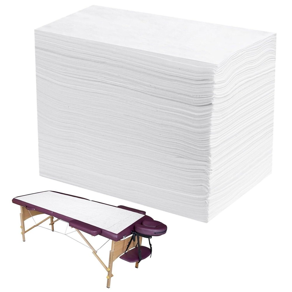 100 Pcs Disposable Massage Table Sheets, 31 x 71 Non-Woven Massage Table Cover,