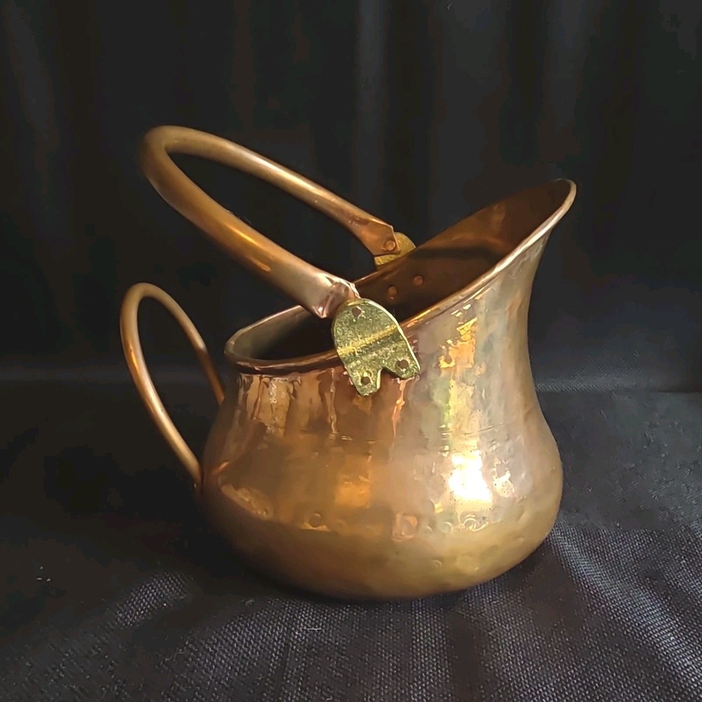 Handmade Hammered Copper Pitcher Jug with Handle Unique Decorative Kitchenware