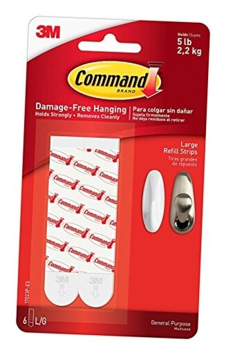 Mounting Refill Strips, Large, 6-Strip