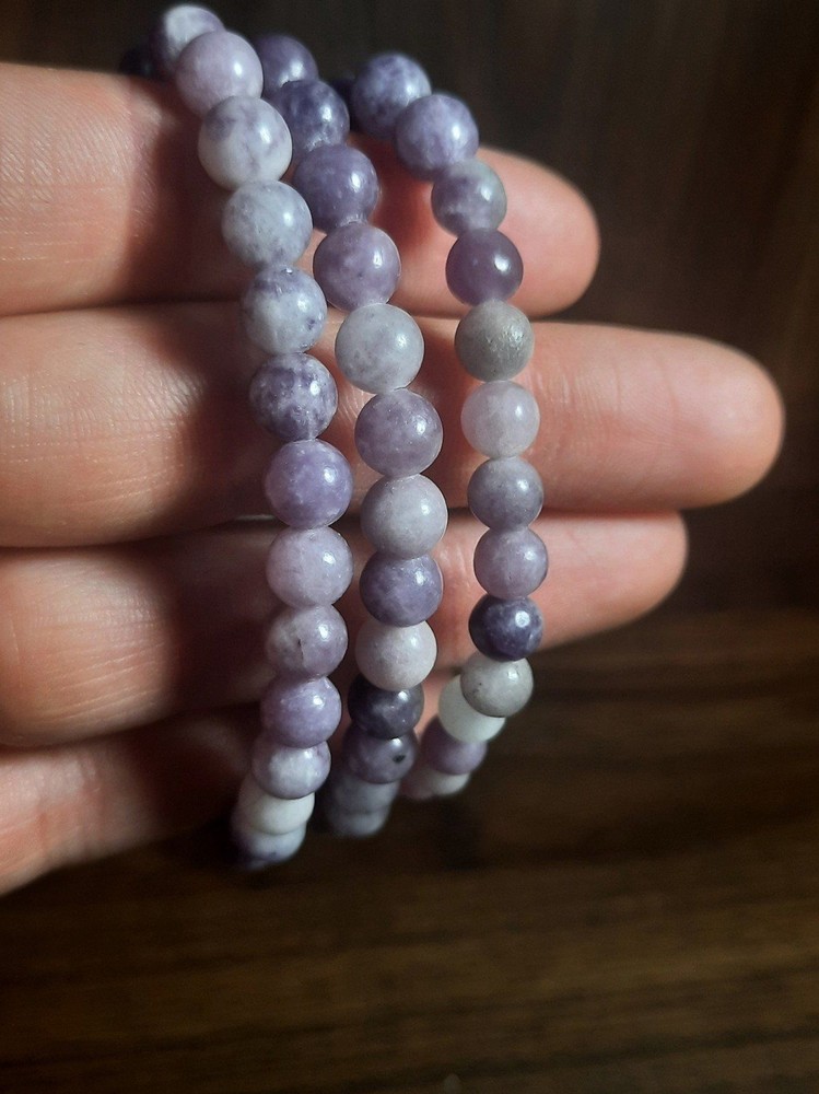 Lepidolite Crystal bead Bracelet