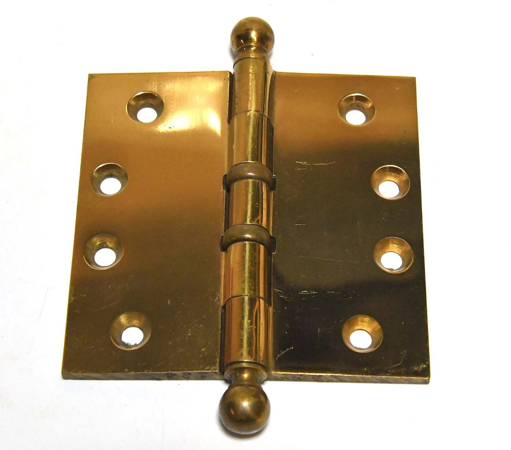 SINGLE BRASS CANNONBALL TIP HINGE 4 X 4