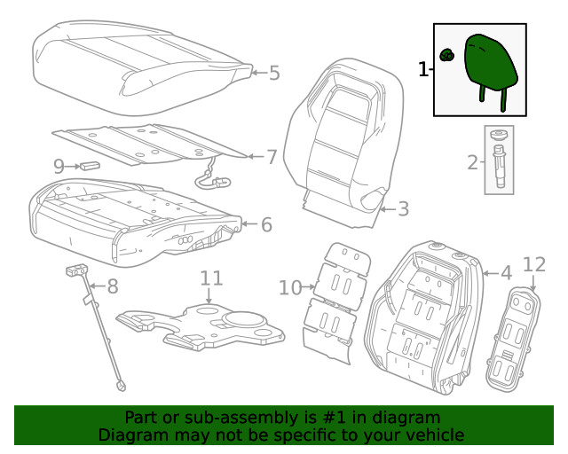 Genuine GM Headrest 26401744
