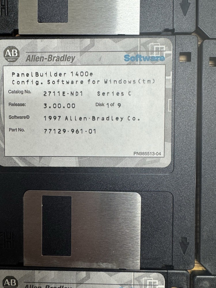 Allen Bradley Software Floppy Disk Lot