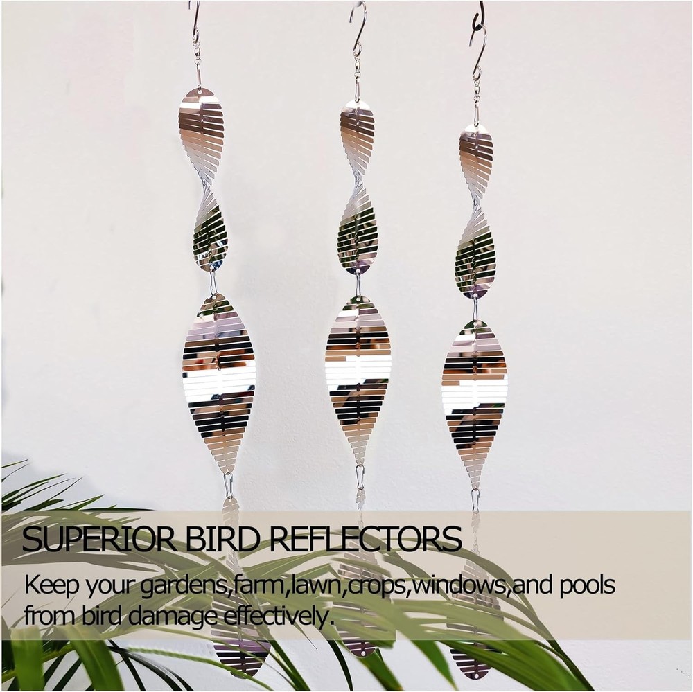 Bird Deterrent Spinners - Reflective Garden Decor