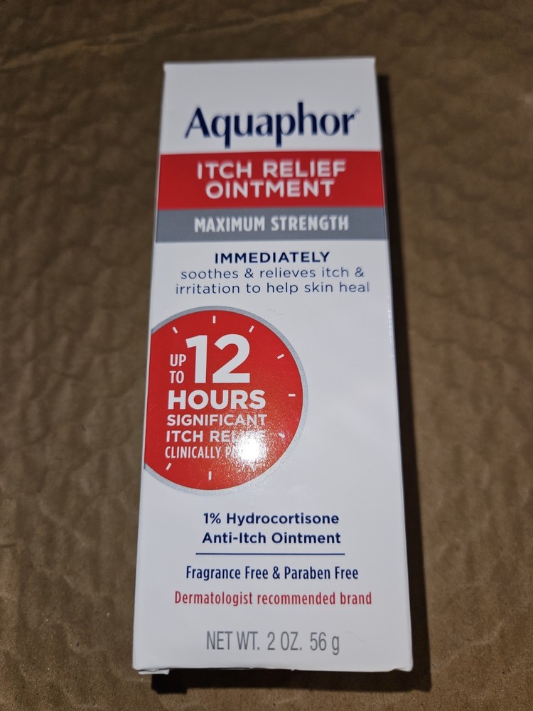 Aquaphor Itch Relief Ointment, Maximum Strength 1% Hydrocortisone, Relieves...