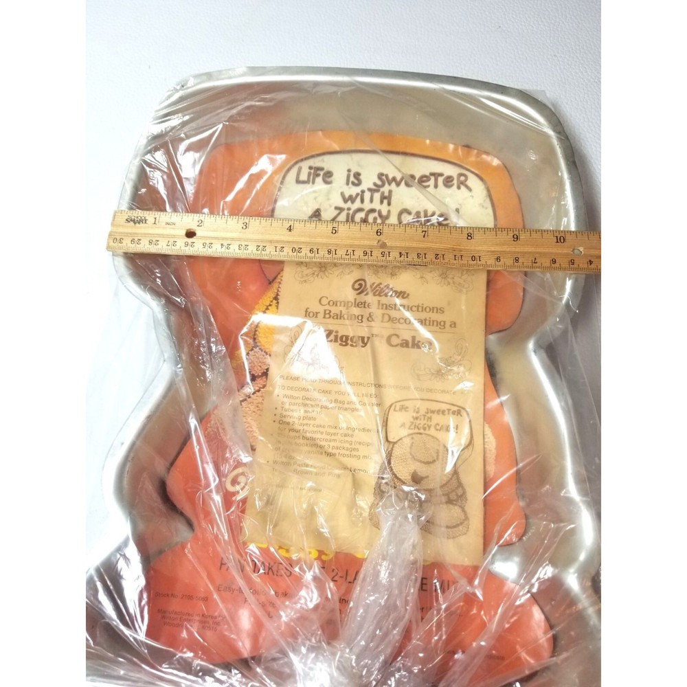 1978 Wilton Ziggy Shape Cake Pan With Directions Original Packaging