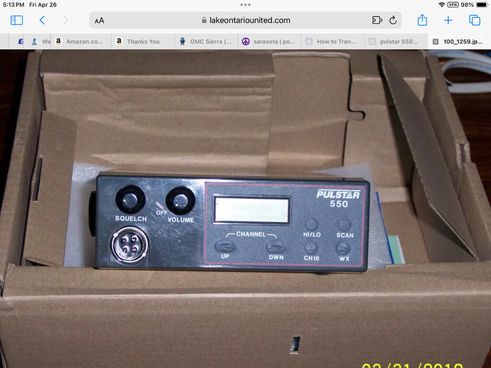 Pullstar 550 vhf marine radio
