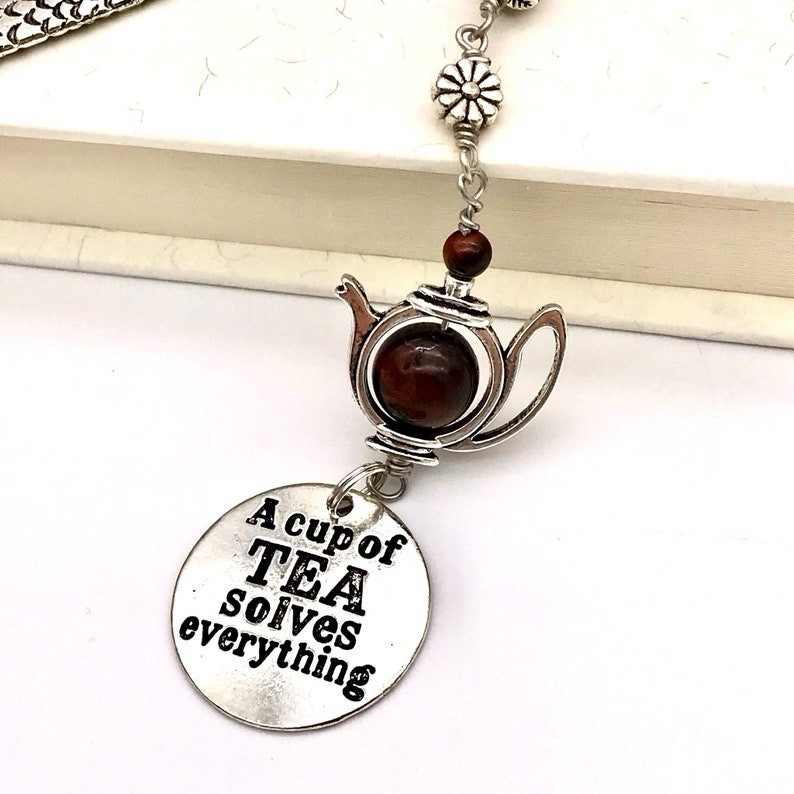 Tea Drinker Bookmark Dragon Shepherd Hook Bookmark: Cup of Tea Solves Everything