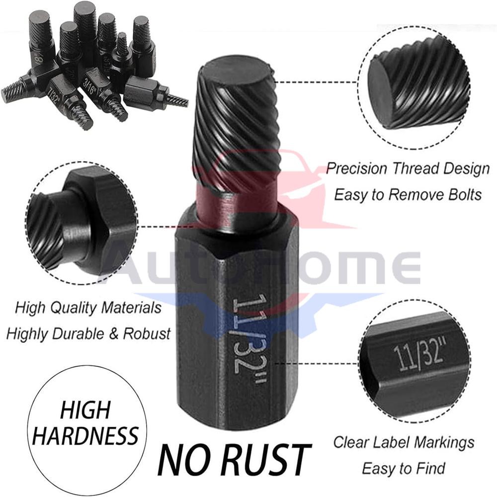 25Pcs Screw Extractor Set Hex Head Multi-Spline Easy Out Bolt Extractor Set