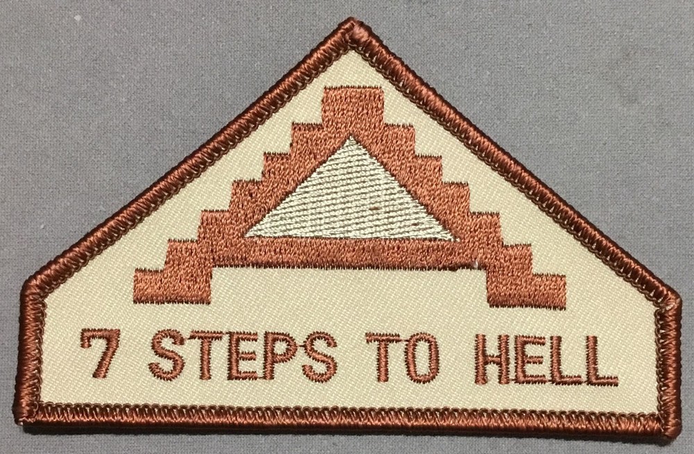 7th Army 7 Steps to Hell patch beige and brown