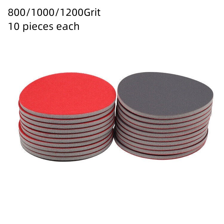 800/1000/1200Grit Sanding Sponge 5 Inch Hook and Loop Sponge Sanding Disc 30Pcs
