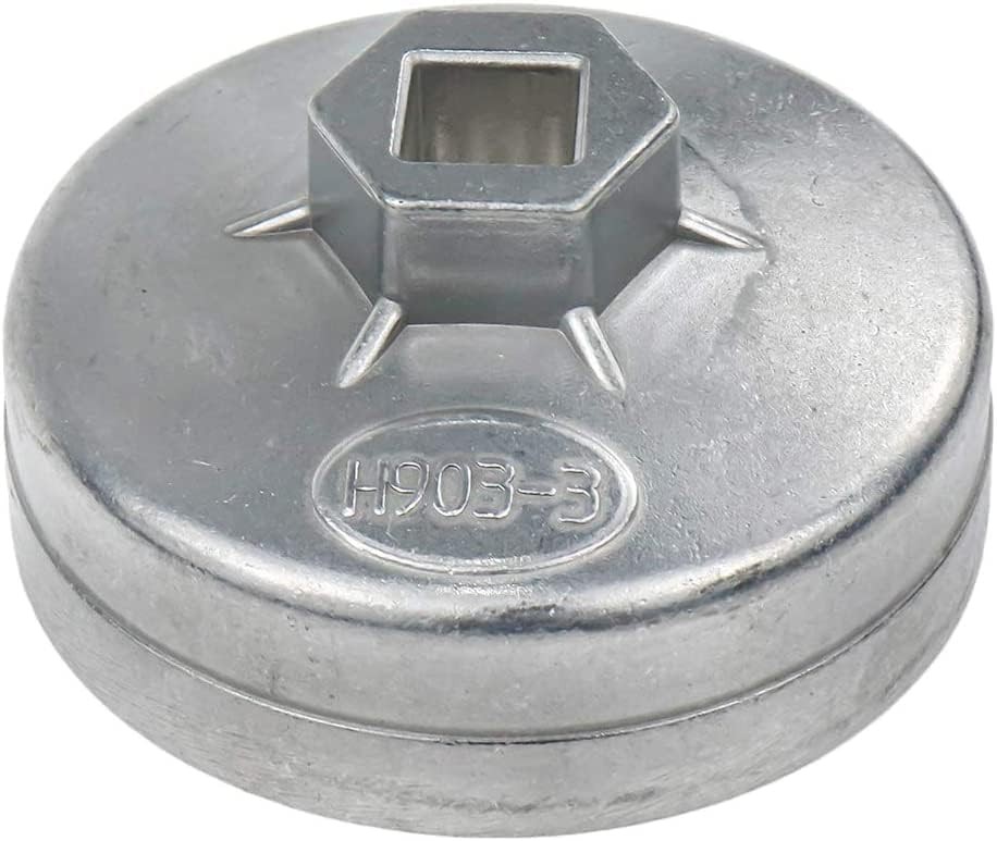 74mm Max Inside Dia 15 Flutes End Cap Oil Filter Wrench Auto Tool