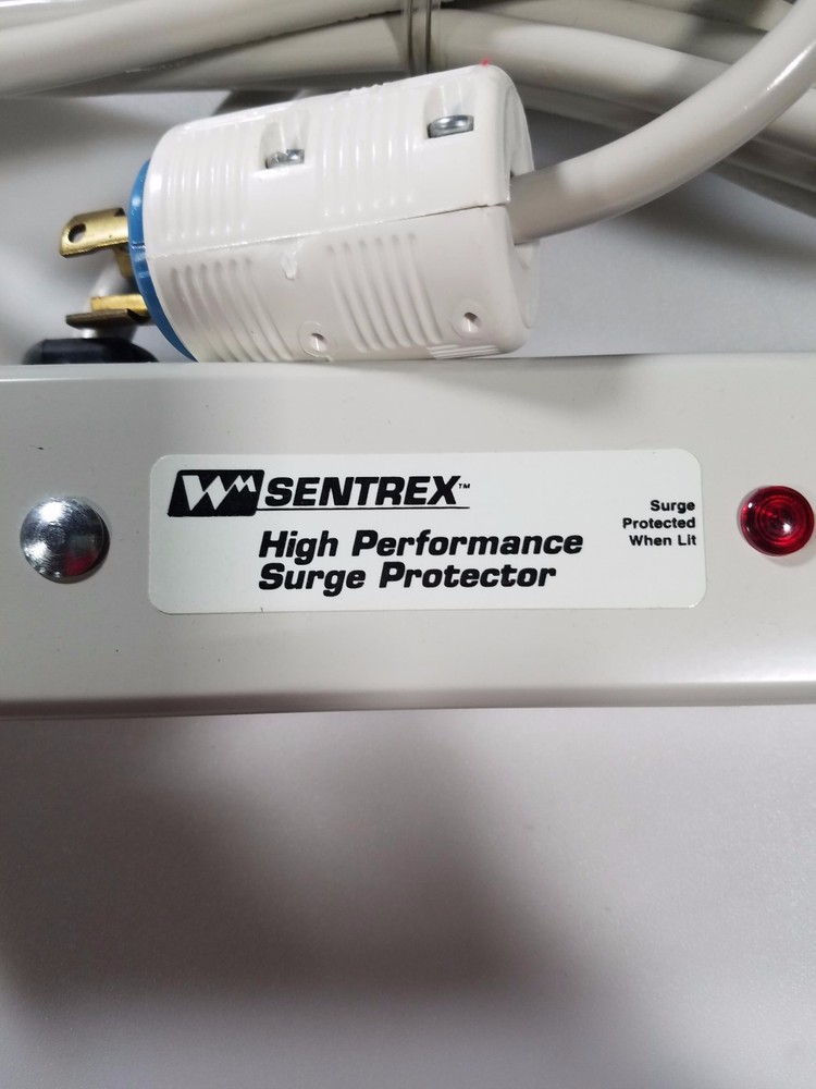 Sentrex 3 Outlet High Performance Surge Protector 15 foot Cord (Putty White)
