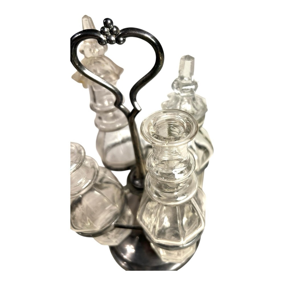 Antique Spinning 4 Piece Condiment Set