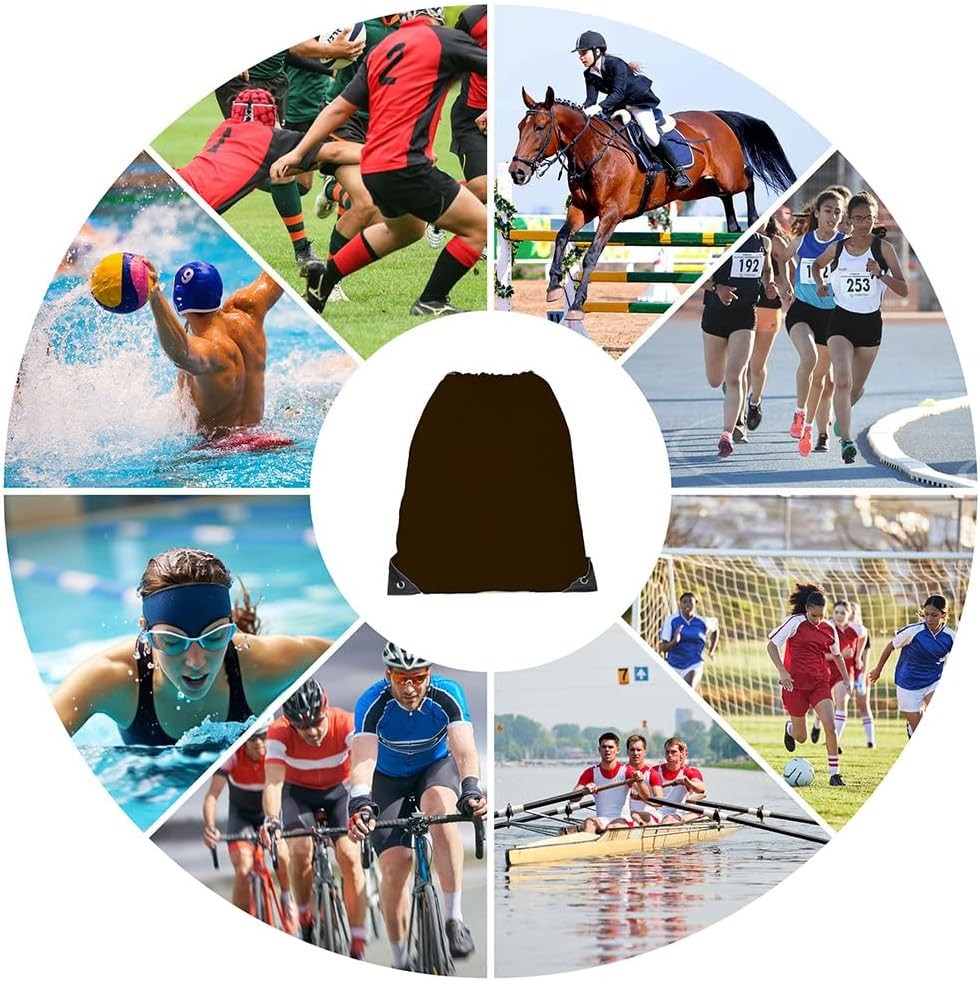 CODOBON 40 Pcs Drawstring Bags, Bulk Backpack, Nylon Cinch Black