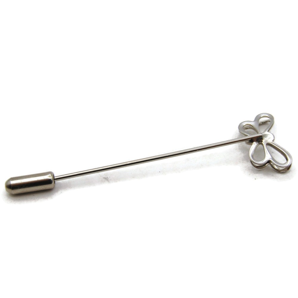 Butterfly Stick Pin Vintage Silver Tone